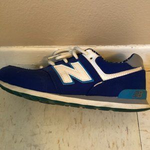 New Balance blue and white sneakers